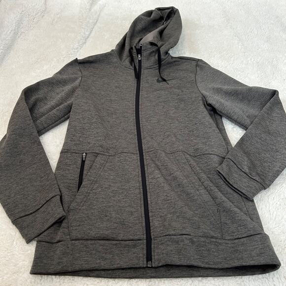 Nike Mens Training Therma Fit Full Zip Up Hoodie Sz S Grey Casual Athleisure Lux - Picture 2 of 8
